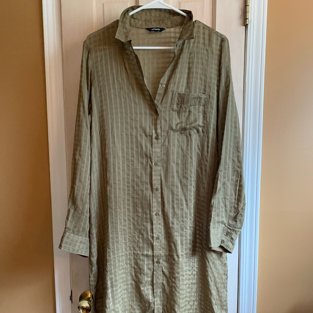 Express shirt dress with high slits